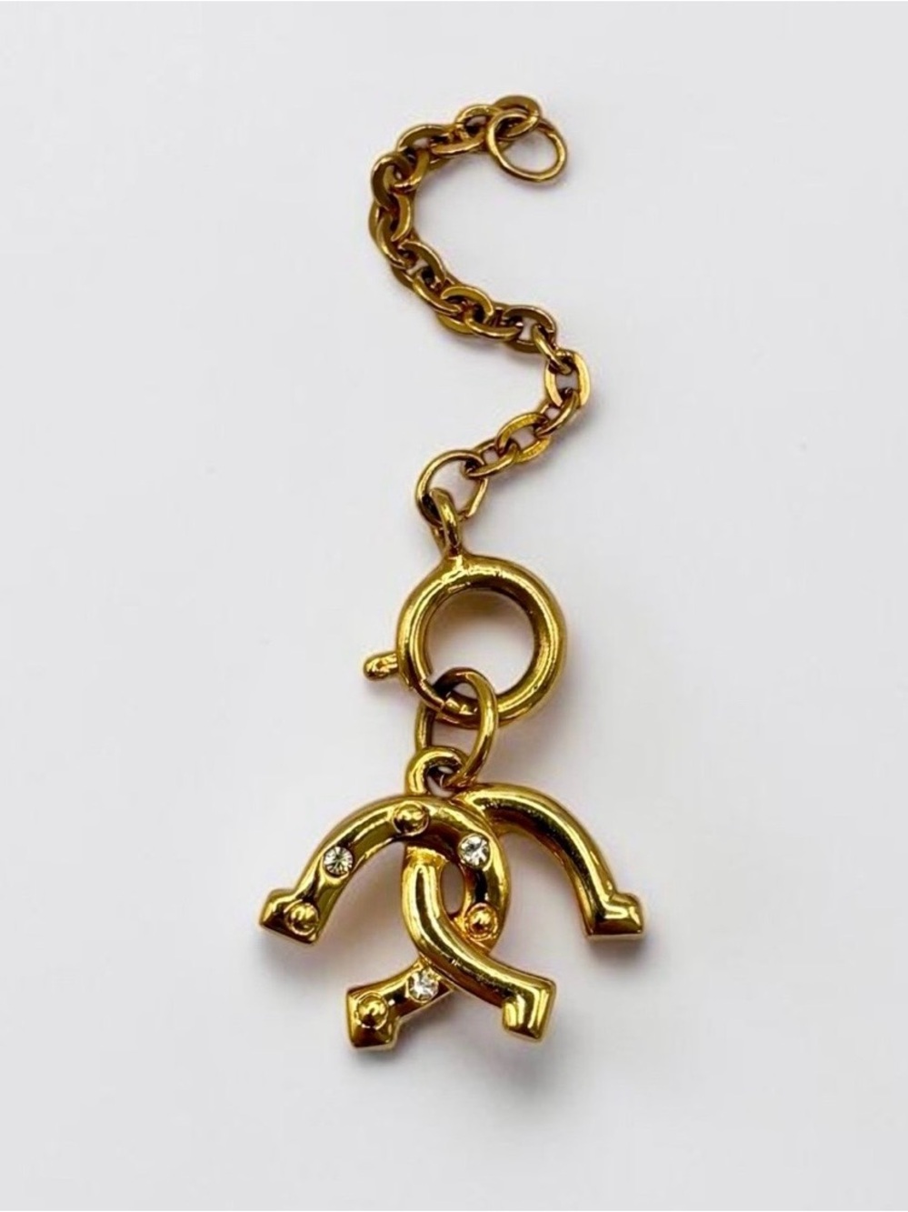 Joan Rivers Gold-Tone Horseshoe Charm Necklace with Crystal Accents